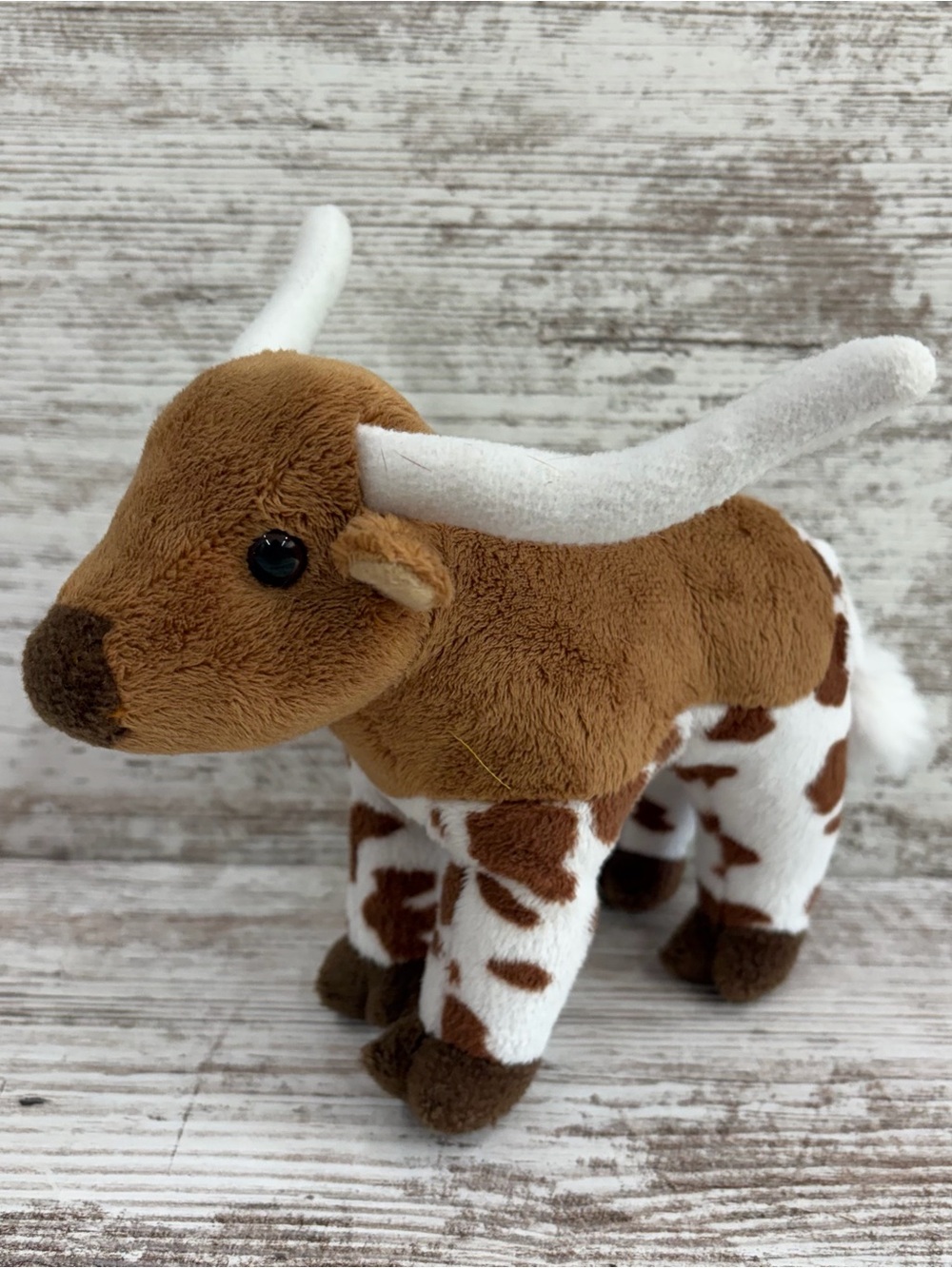 Douglas Cuddle Toy Longhorn Cow Spotted Plush Stuffed Animal Farm Ranch Cow